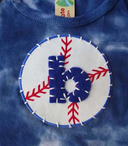 Baseball with Initial Onesie
